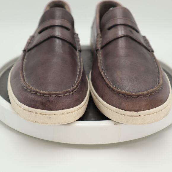 Cole Haan Pinch Weekender Shoes Mens 13 Grey Leather Penny Loafer Slip On - Picture 7 of 16